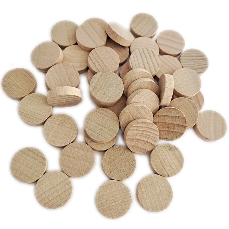 

10pcs Natural Wood Slices Unfinished Round Wood Wood Coins for Arts & Crafts Projects, Board Game Pieces, Ornaments
