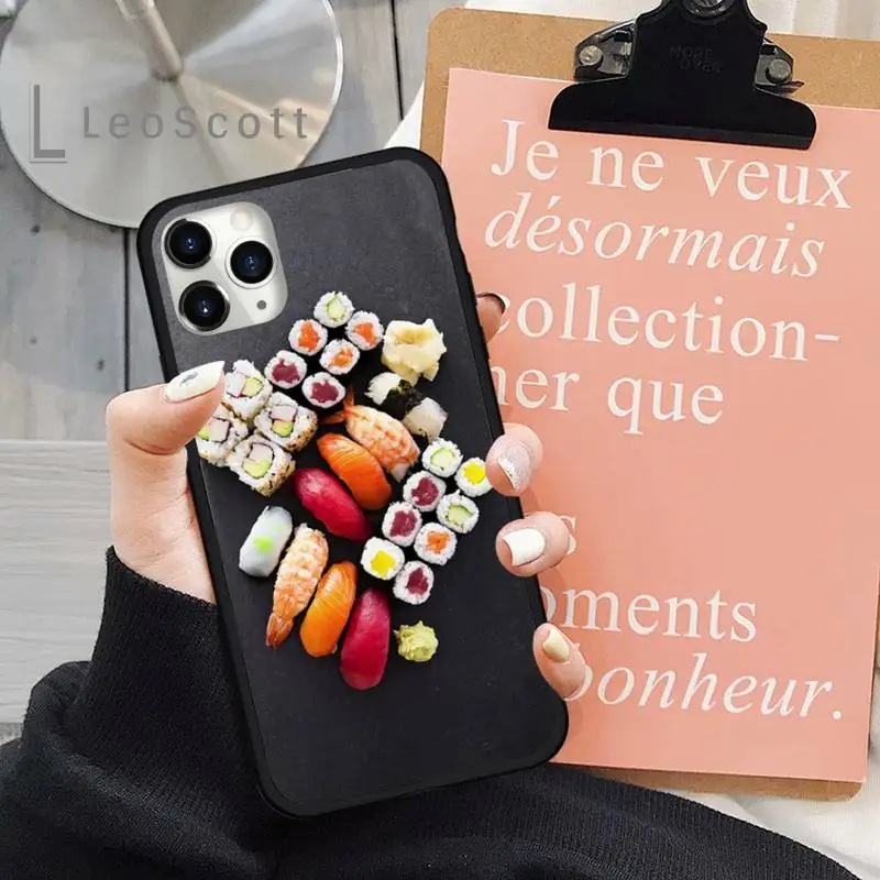 

Japanese Animal Lovely Animal dogcuisine Sushi food Phone Case for iPhone 11 12 pro XS MAX 8 7 6 6S Plus X 5S SE 2020 XR