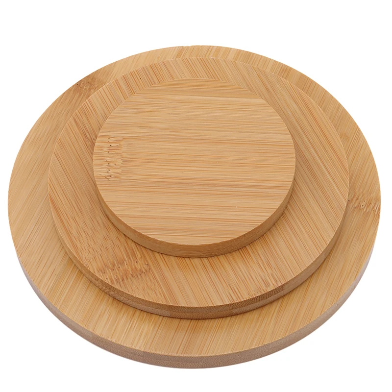 

Round Wooden Bowl Plate Succulent Storage Tray Base Home Decoration Crafts 3 Type Garden Decoration