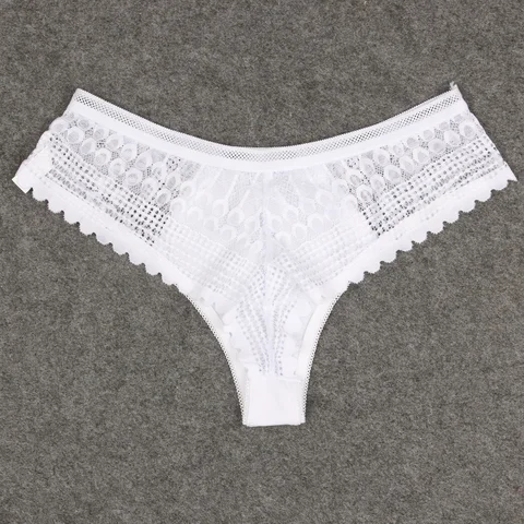 Rorychen Euro Size Thong For Women Sexy Brazilian Panties G String Rose Flower Lace Print Romantic Underwear Sexy Lingerie