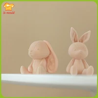 2020 hot sale cute rabbit mold handmade soap candle chocolate silicone mould aromatherapy diffuser tool