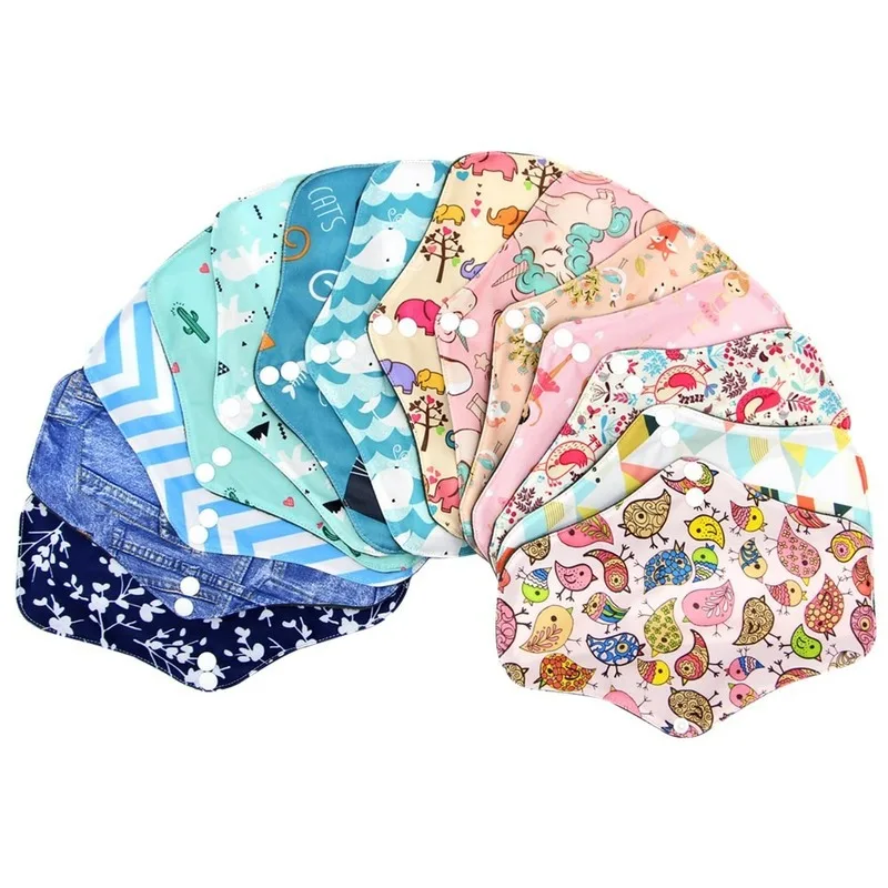 Многоразовые гигиенические прокладки тканевые менструальные бамбуковый уголь