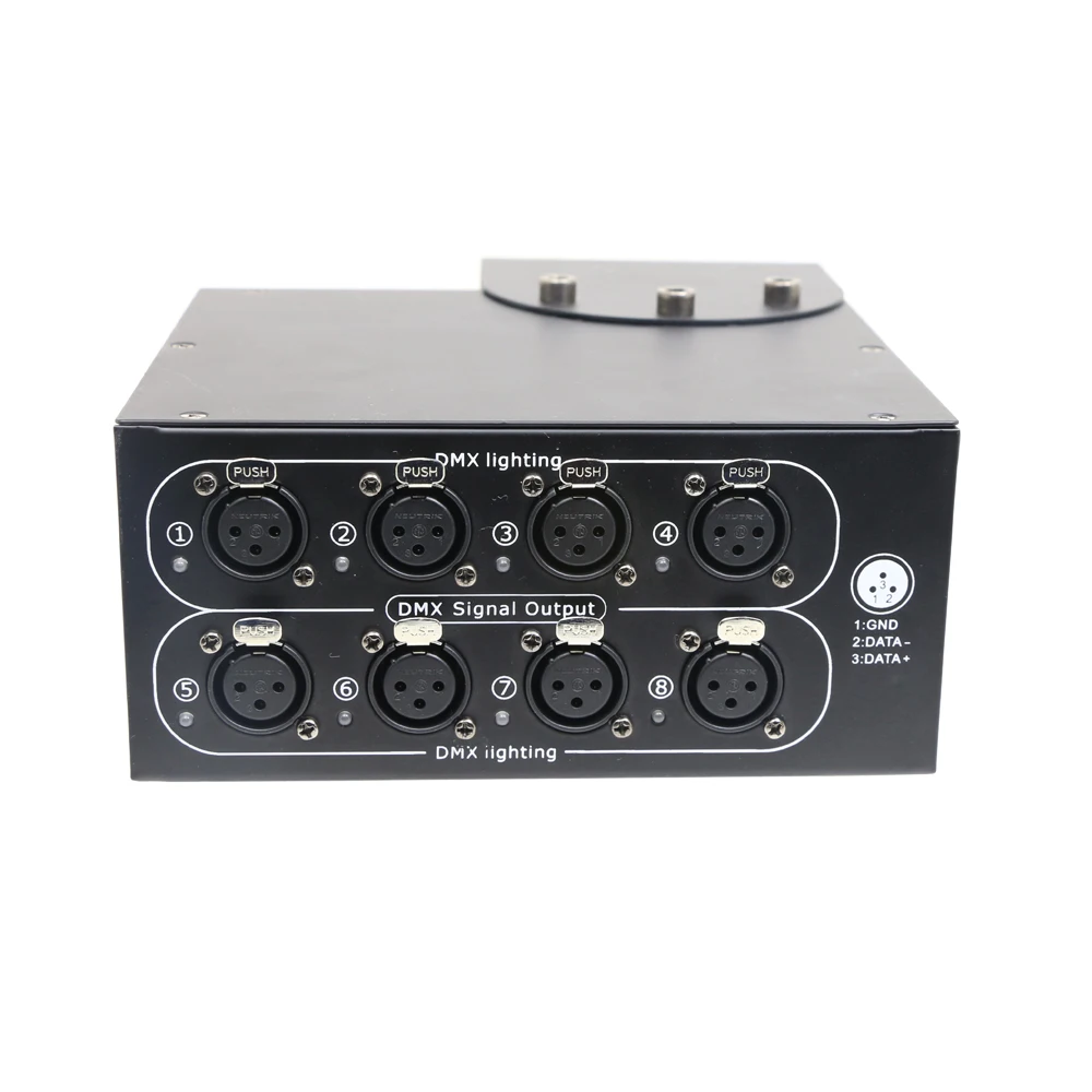 8way DMX распределитель 8-канальный сетевой видеорегистратор Выход DMX512 светодиодный