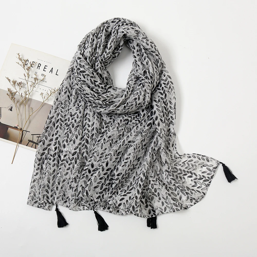 Кие испанские Для женщин шарф из хлопка и льна платки мусульманский женский