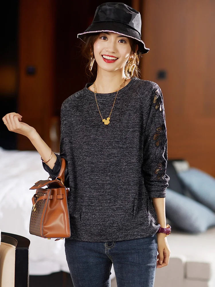 

Long-Sleeved Plus Size Spring Autumn Summer Vintage Clothes For Women Oversized T-Shirt Tops Blouses Vetement Femme 2021