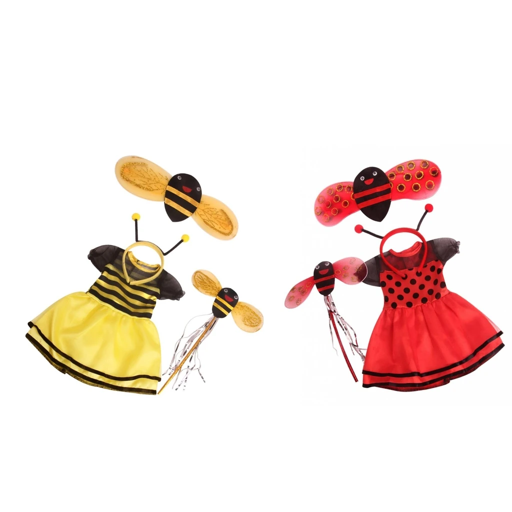 

Halloween Clothes 18'' American Doll 43cm Baby Doll Dress Headband Outfits