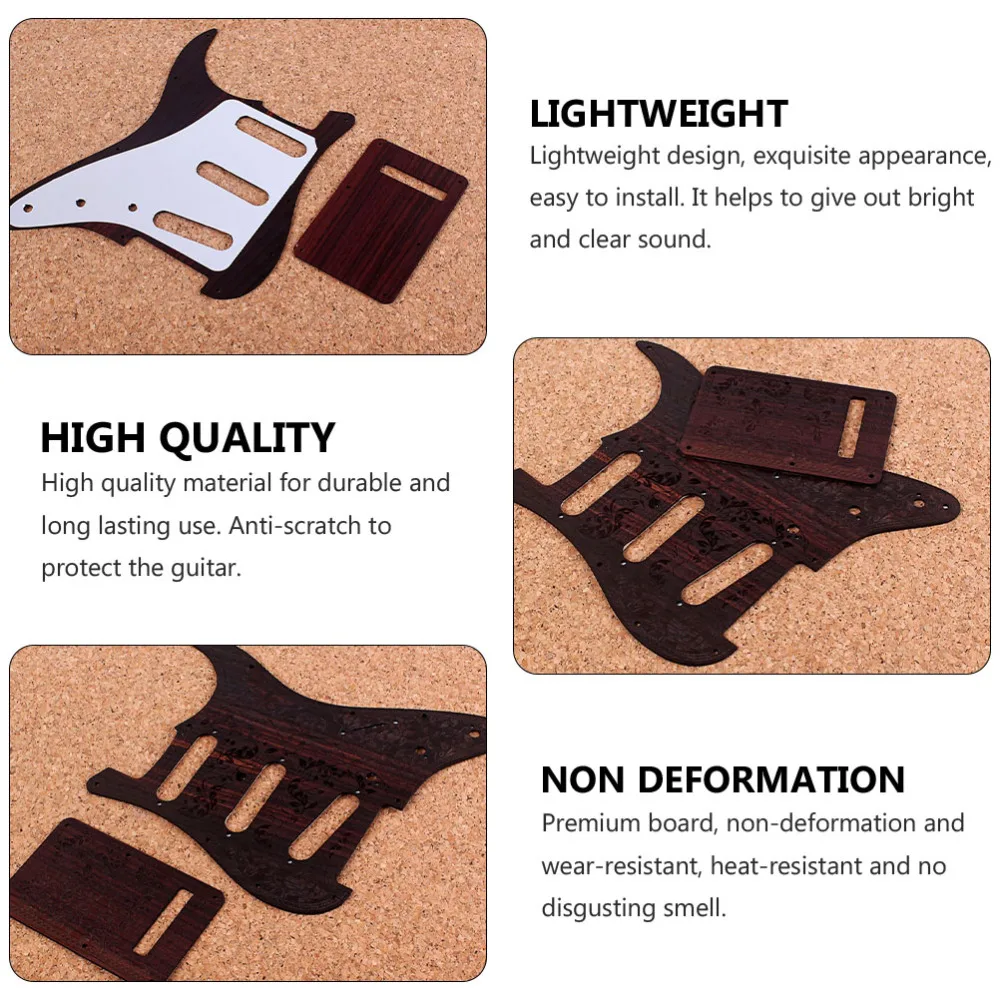 

Guitar Pickguard Accessory with Rear Cover Scratch Plate for Guitar Replacement