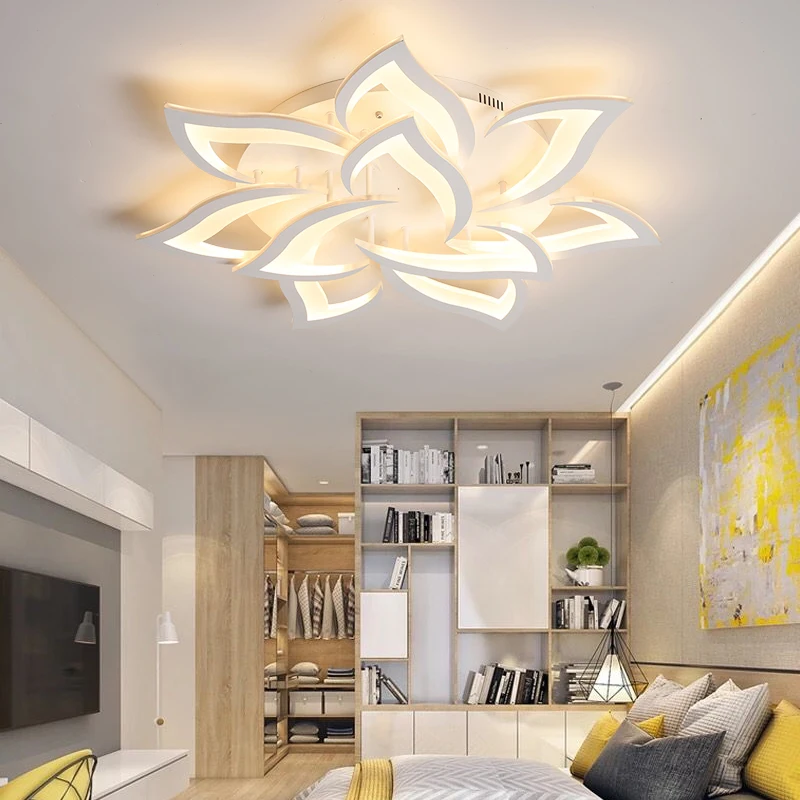 

Modern Bedroom Acrylic Chandelier Lamp Remote Control LED Living Room Ceiling Light AC 220V Indoor Home Bar Hotel Restaurant