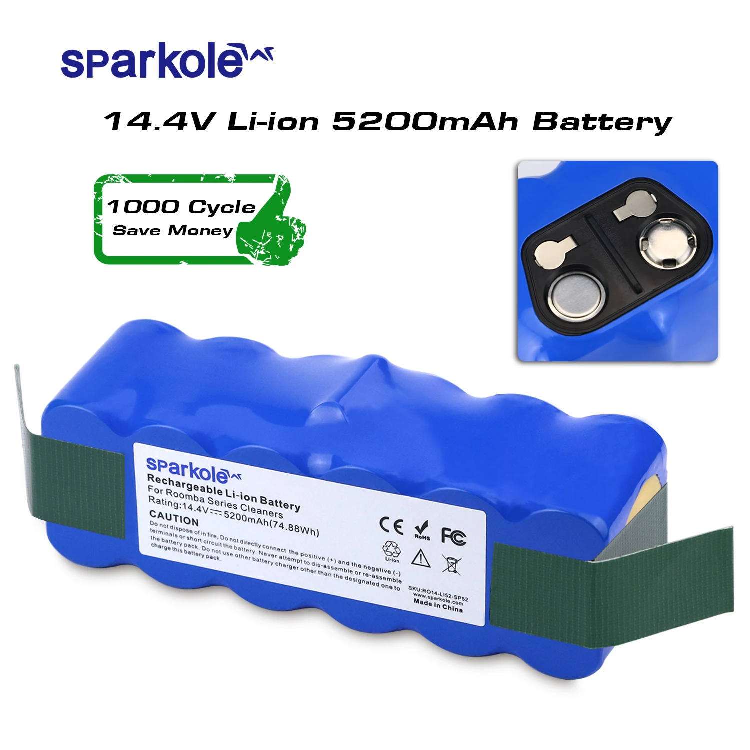 Аккумулятор Sparkole для irobot roomba 500 600 700 800 series быстрая доставка США Россия батарея со