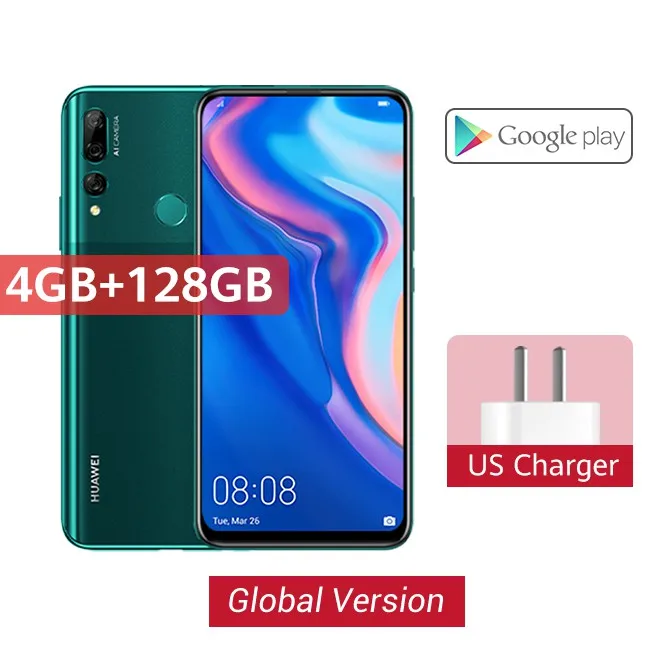 huawei Y9 Prime смартфон AI Тройная задняя камера s глобальная Версия Мобильный телефон 4G 128G авто всплывающая фронтальная камера 6,59“ Скидка 600 руб. /. При заказе от 5500 руб. /Промокод - Цвет: 4GB 128GB Green