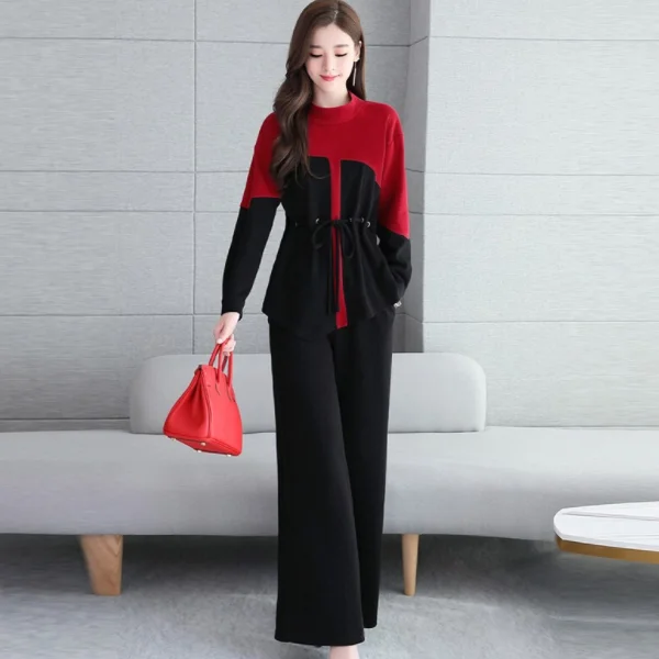 2020 осенние элегантные комплекты из двух предметов наряды для женщин плюс размер