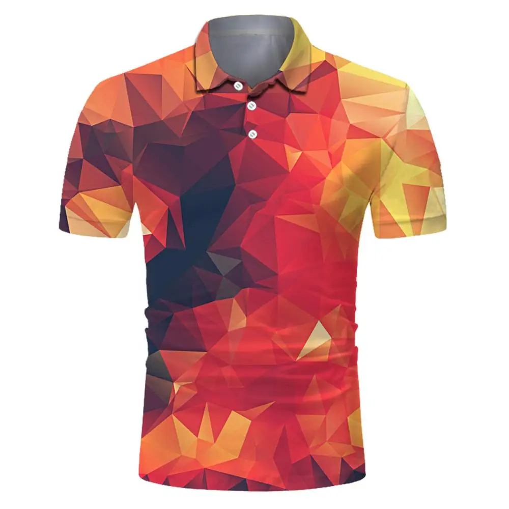 

Summer Polo Shirt Men Brand Clothing 3D Print Men Business Casual Male Tops Short Sleeve Breathable Soft T Shirt 5XL