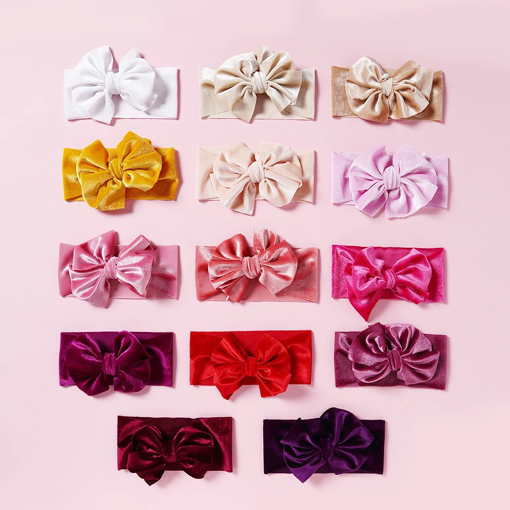 Diademas de lazo s&oacute;lido para beb&eacute; y ni&ntilde;a, turbante de nailon suave para reci&eacute;n nacido, cintas para la cabeza de beb&eacute;, turbante para beb&eacute;, 1 ud., env&iacute;o directo-3