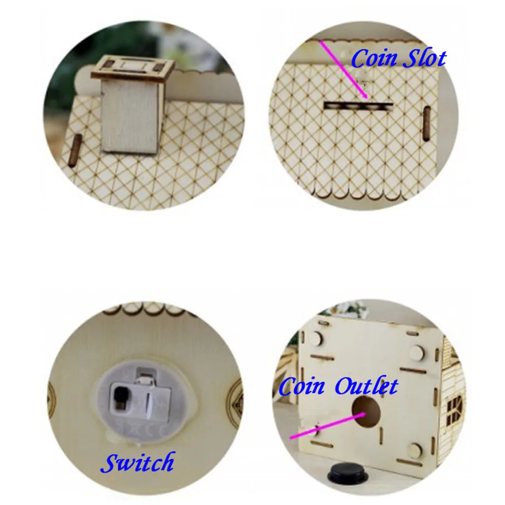 Рождественская креативная деревянная вилла маленький двор Копилка светящаяся