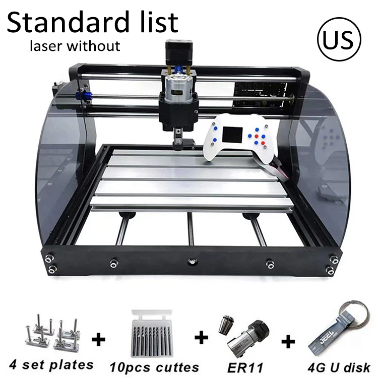 15 Вт CNC3018 Pro Max гравировальный станок с автономным управлением ER11 500 МВт 2500 мвт 5500 МВт головка Фрезерный станок по дереву PCB фрезерный станок резьба - Цвет: Standard with ER11