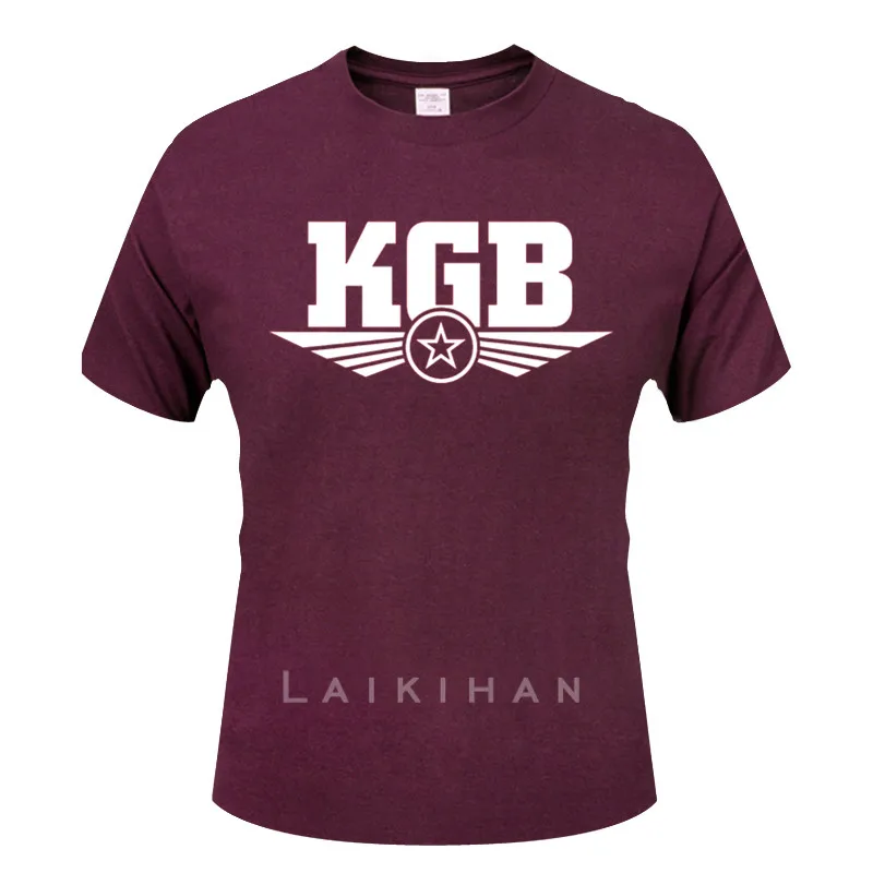 

Soviet KGB 2021 Brand Men's T-Shirts O Neck Short Sleeve Solid Casual Tops Shirts Summer Basic Tee New Large size Clothing