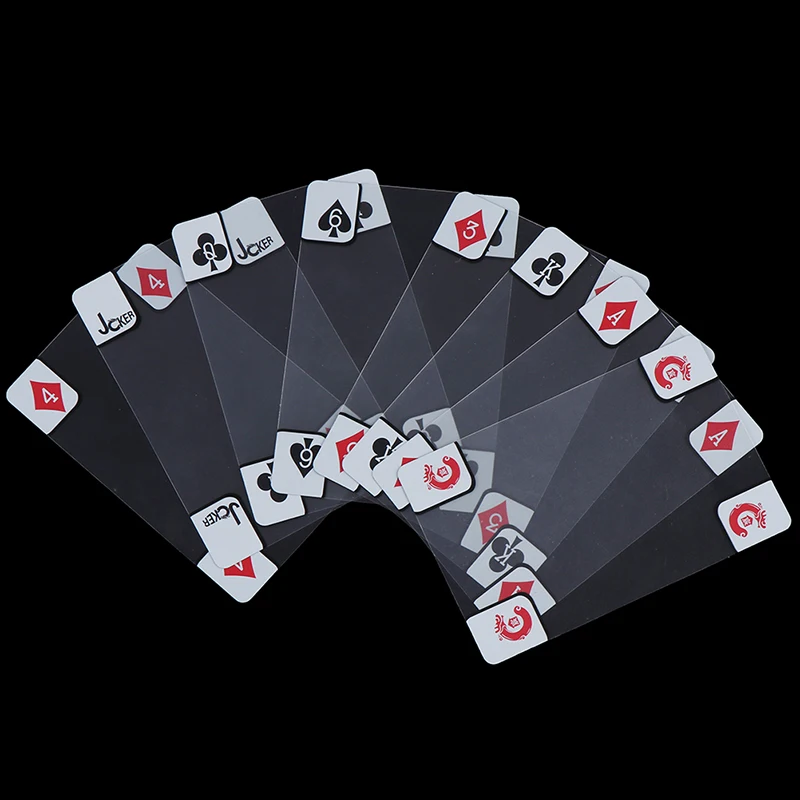 Пластиковые прозрачные водонепроницаемые Волшебные покерные игральные карты из