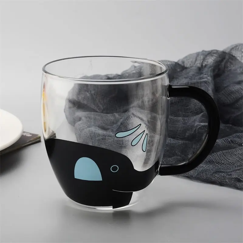 340 мл креативная кофейная кружка милая мультяшная в виде слона для чая пива
