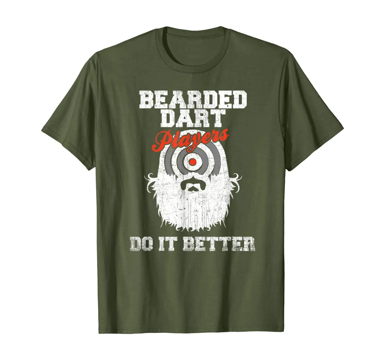 

Bearded Dart Players Do It Better Funny Dartboard T-Shirt