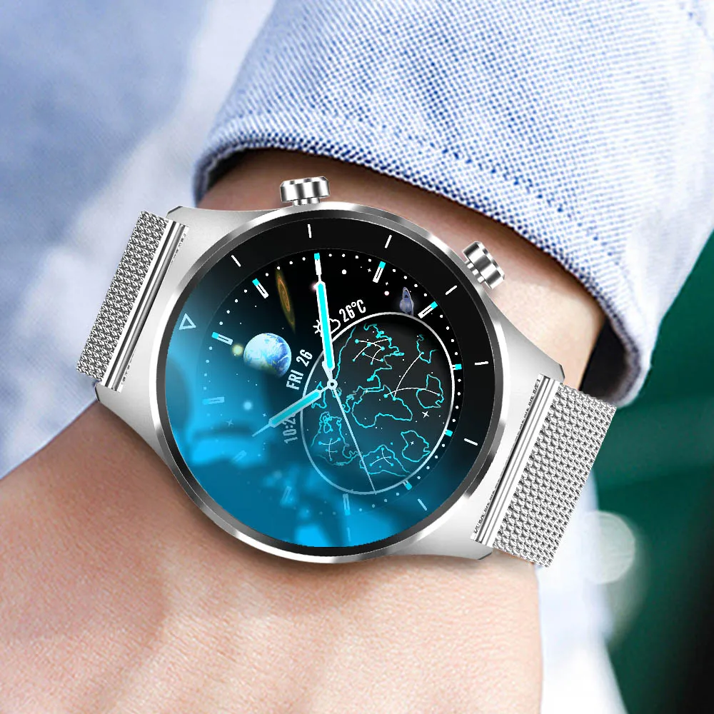 

Smartwatch com tela sensivel relogio inteligente masculino 1.28 polegadas prova ip68, bluetooth 5.0, rastreador android e ios