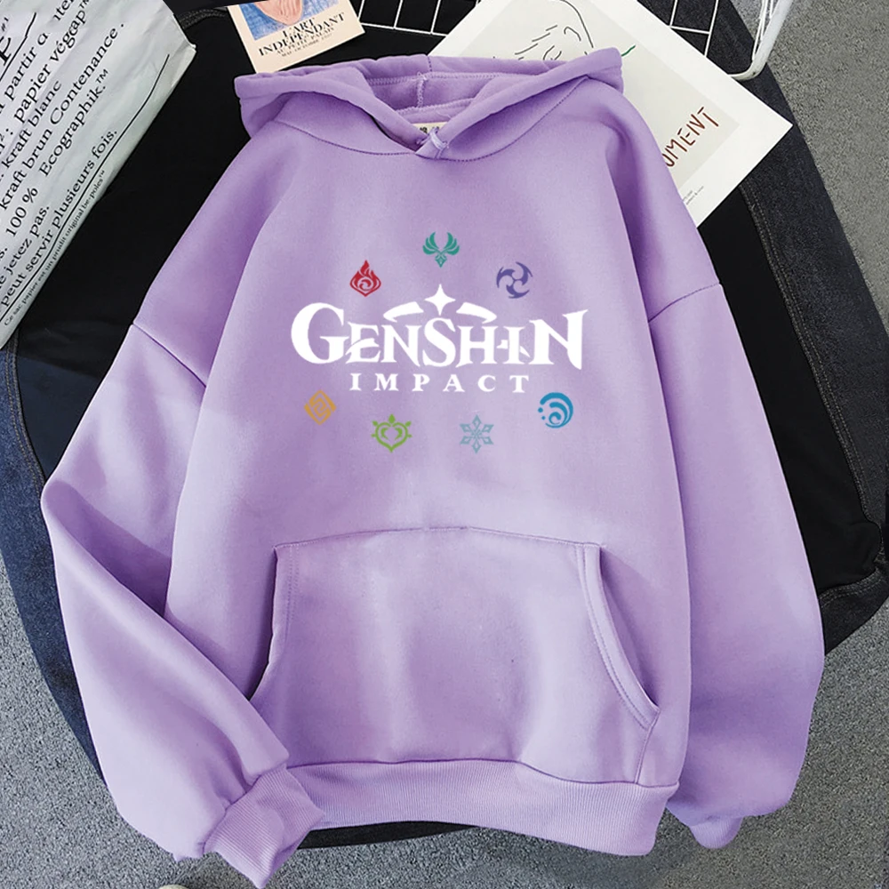 

2022 Spring Women Korea Female Hoody Graphic Streetwear Ulzzang Unisex Sweatshirt Men Harajuku Jacket Genshin Impact Hoodies