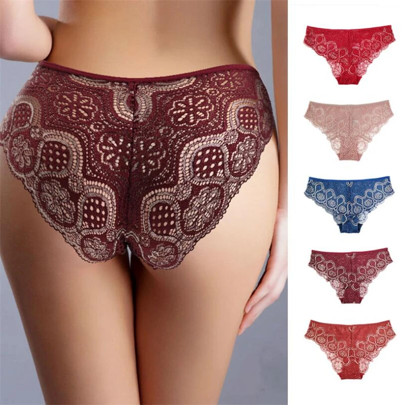 

Floral Thong Ladies Panties Ladies Sexy Temptation Underwear Lace Hips Breathable Sexy Panties Styles