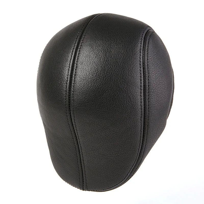 Кепка-газетчик Fibonacci из натуральной козьей кожи винтажные плоские шапки для