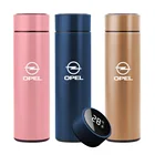 Кружка с логотипом автомобиля Лазерная гравировка температурный дисплей Изолированная чашка термос из нержавеющей стали для OPEL Astra j corsa d astra H