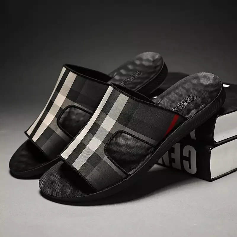 Модные Дизайнерские мужские тапочки WEH 2020 наружная одежда кожаные сандалии