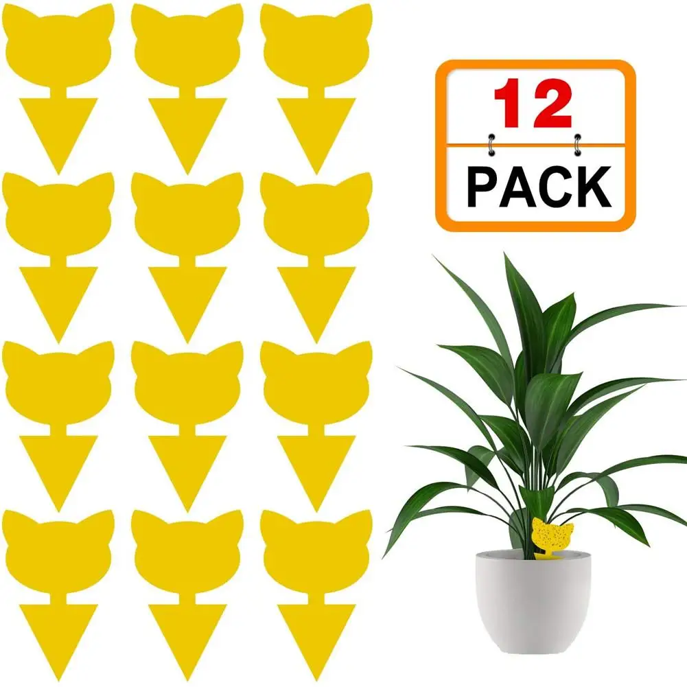 12 шт грибковых насекомых двусторонний Ловец растение для тли сильный клей