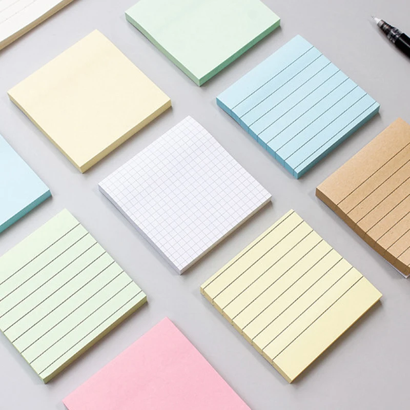 

Blank Horizontal Grid Memo Pads Scrapbook School Supplies Post Sticky Notes