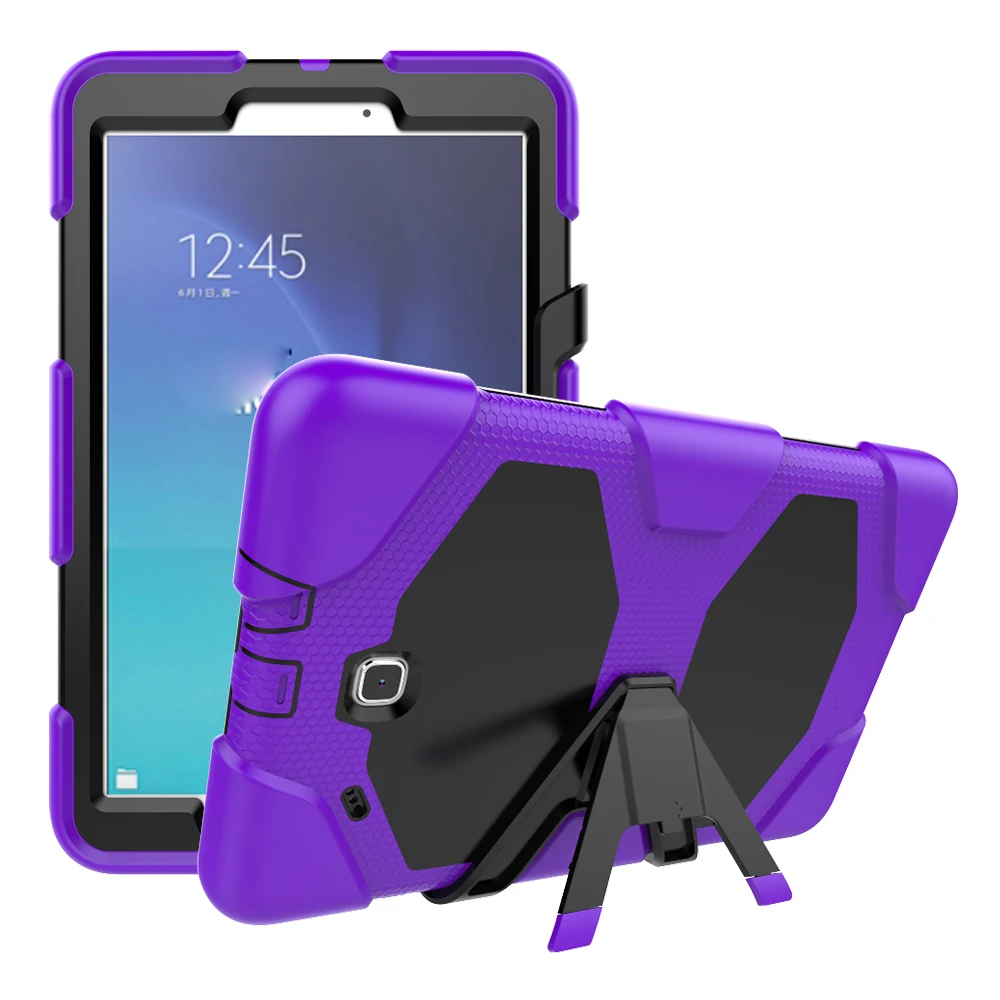 Kids Safe Armor Shockproof Tablet Cover For Samsung Galaxy Tab E 9.6 Inch SM-T560 SM-T561 T560 T561 Kickstand Detachable Case