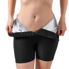 Черные спортивные штаны-сауна, женские утягивающие штаны для похудения, тренировочные леггинсы с эластичным поясом для тренировок и утяжки живота, шорты для фитнеса