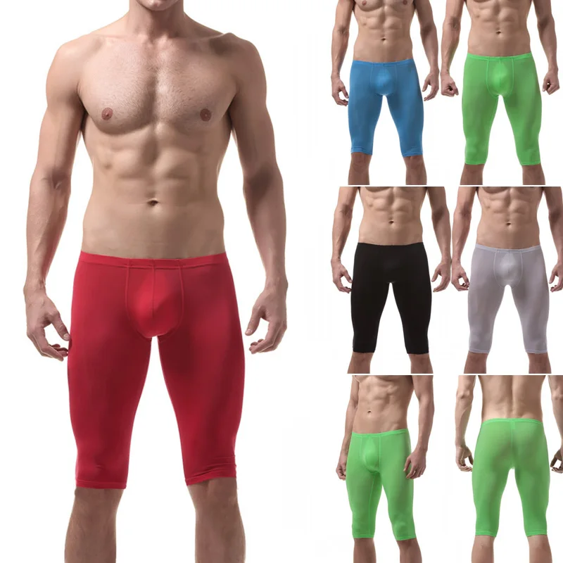 Шорты мужские корректирующие эластичные штаны с заниженной талией летние для