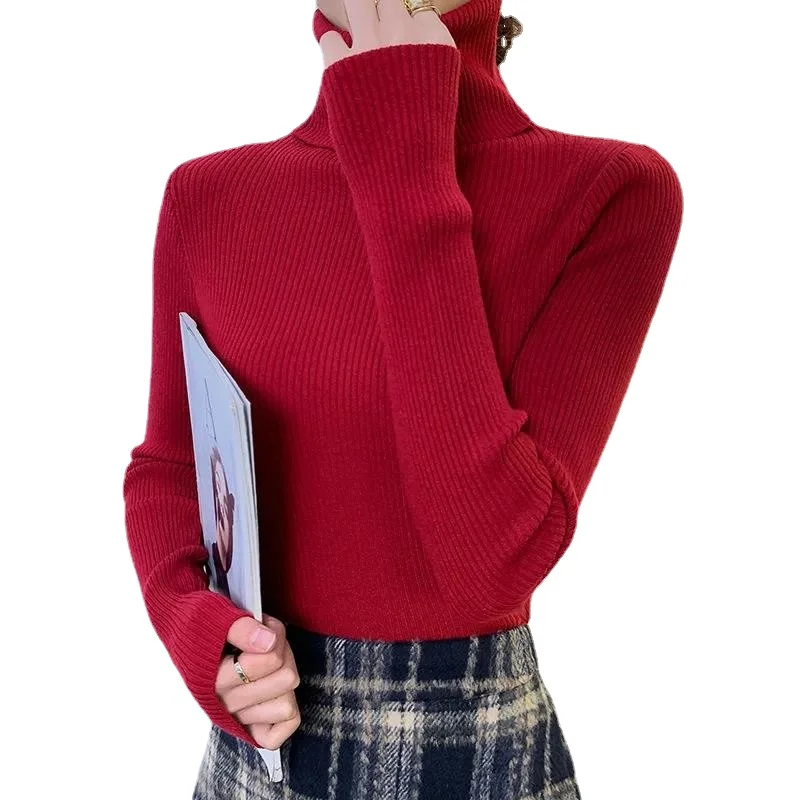 Женский новый осенне-зимний пуловер с длинным рукавом подходящий ко всему