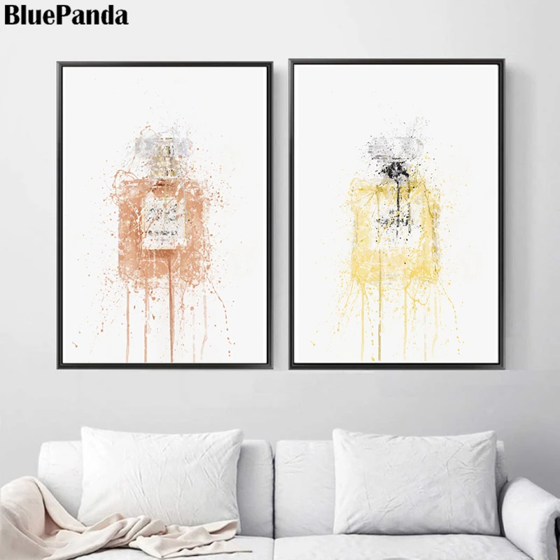Fragrance Bottle Pictures Wall Art Abstract Prints Oil Canvas Painting Modern Minimalist Home Decor Nordic Poster | Дом и сад