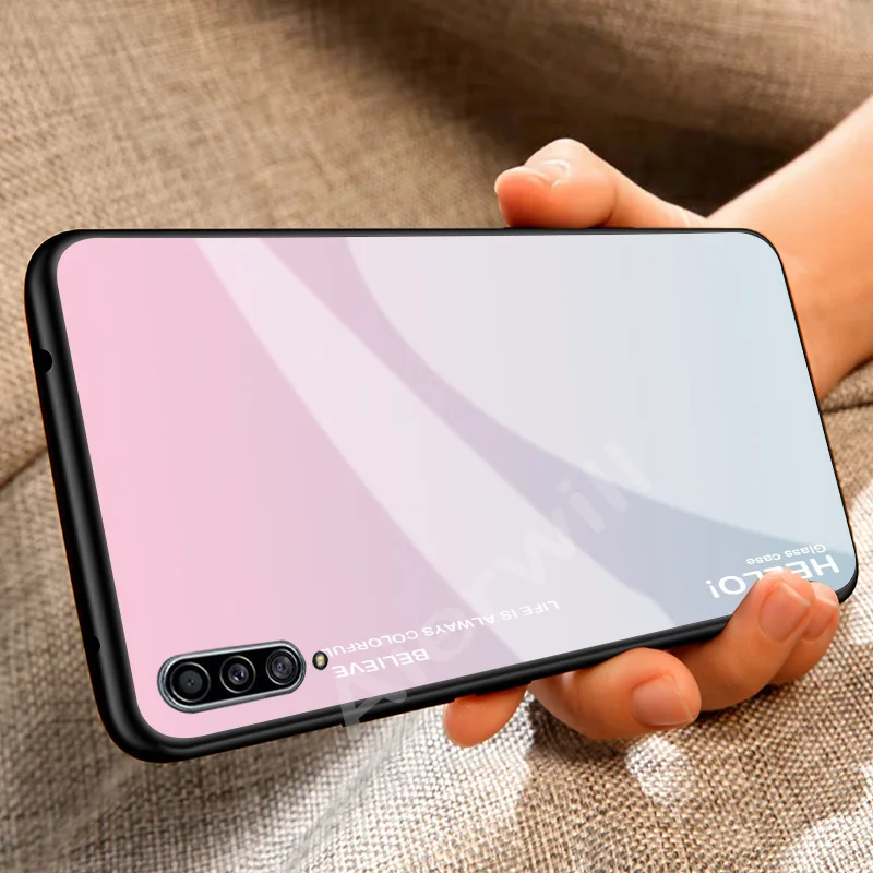 Чехол для Xiaomi mi 9 Lite роскошный бампер из закаленного стекла с градиентом