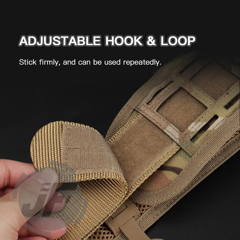 

Tactical MOLLE Inner & Outer Belt Modular Loading Padded MOLLE PALS Laser Cut Patrol MOLLE Nylon Belt For Battle Army Hunting BK