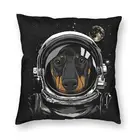 Наволочки для подушек с космосом Doberman, декоративные Квадратные наволочки для диванных подушек для любителей астронавта, собак и астрономии, 45x45