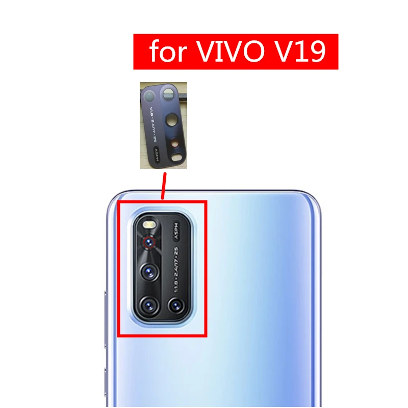 2 шт. для камеры vivo v19 стеклянная линза задняя камера с клеем Замена запасная часть