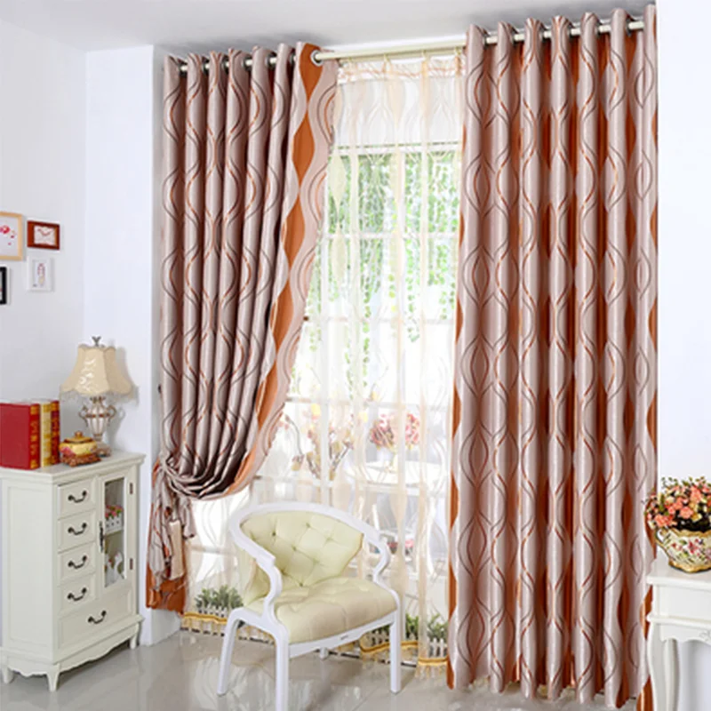 

Плотные Роскошные волнистые полосатые кухонные шторы для гостиной, спальни, серые светонепроницаемые шторы, современные декоративные свет...