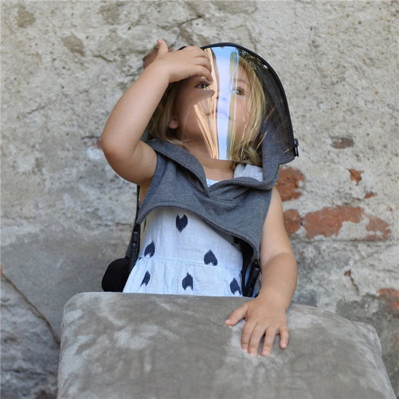 

New Children Protection Mask Warm Hat Full Protective Face Maks For Kids Transparent Removable Shield Baby Reusable Thermal Hat