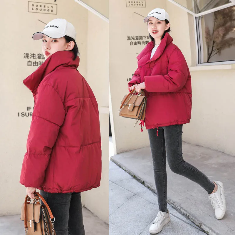 

Winter Women Ultra Light Down Jacket Duck Down Stand Collar Jackets Long Sleeve Warm Coat Parka Female Solid Loose Outwear 2019