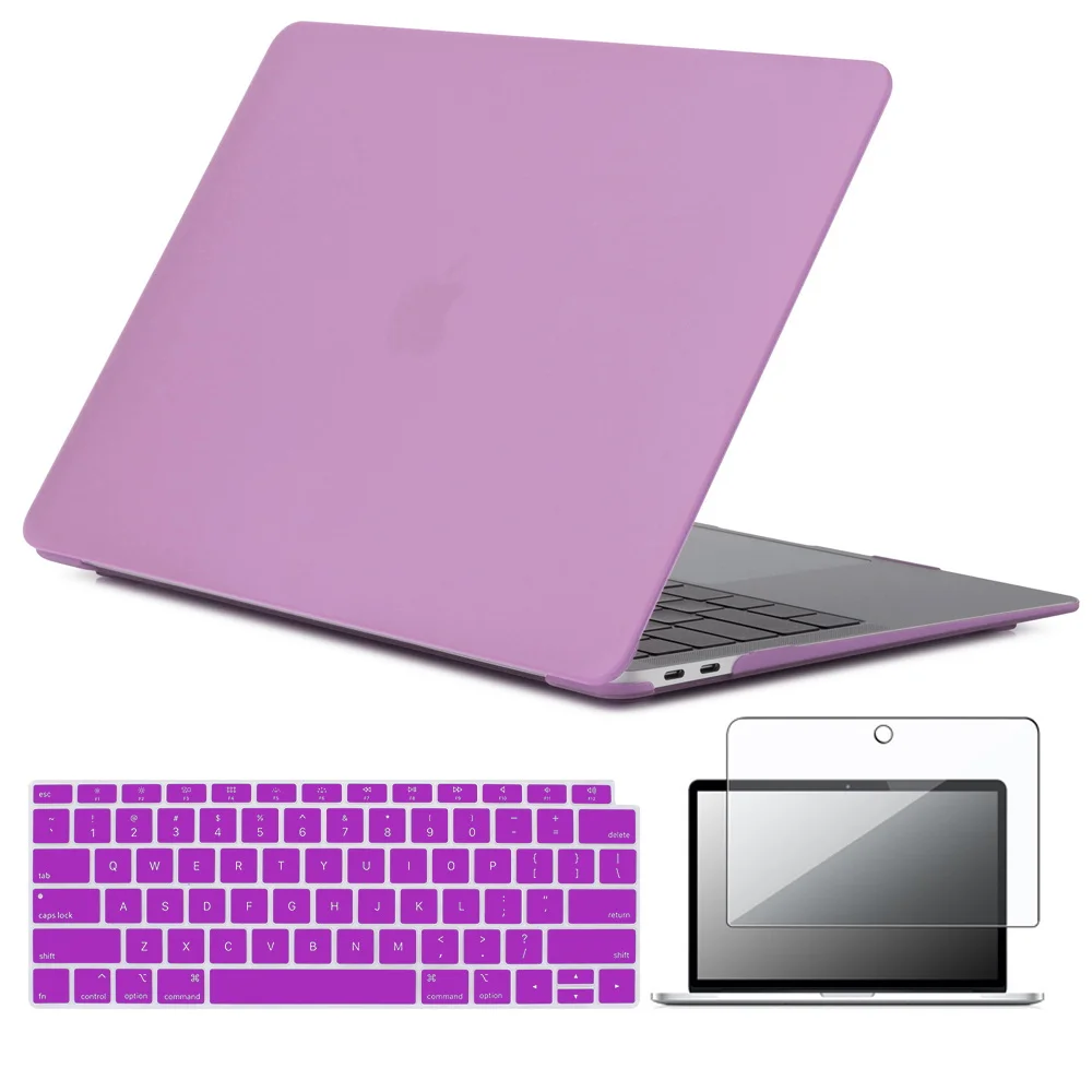 

Matte Hard Protective Shell for Apple Macbook 12" (A1534) /Air 11/13 /Pro 13/15 Laptop Case+US Keyboard Film+Screen Protector