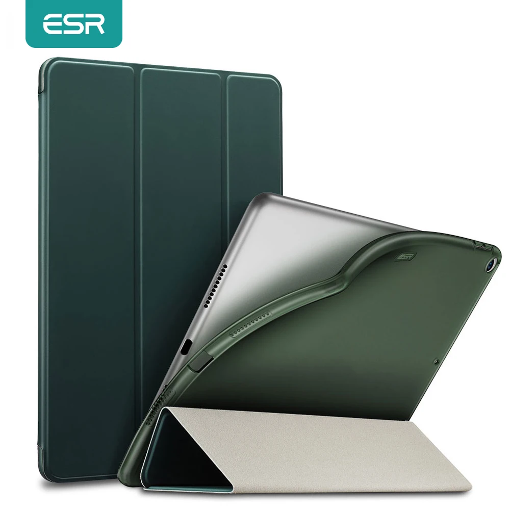 Чехол ESR для iPad 2017 Pro 10 5 дюйма Air 3 7th 2019 мягкий умный чехол из ТПУ с трискладной