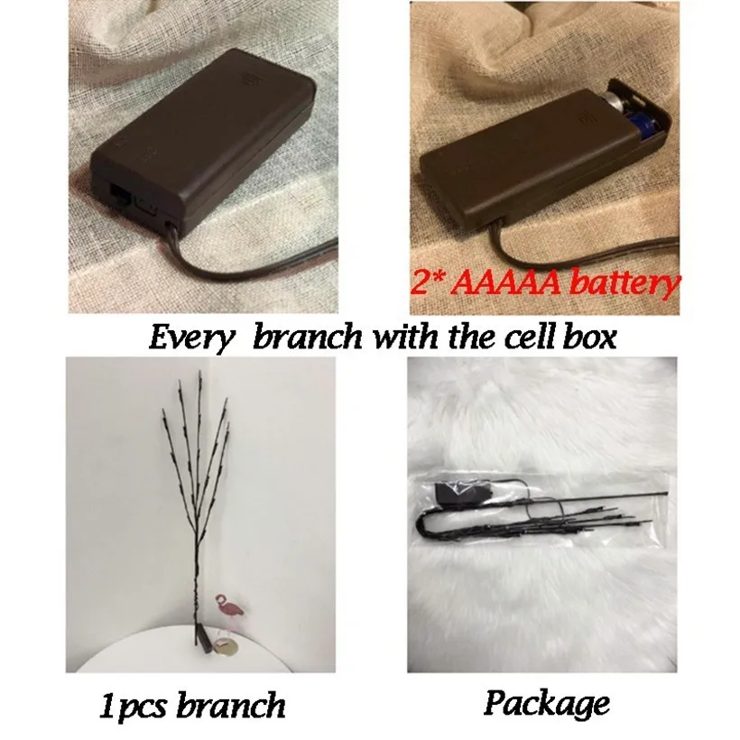 3 шт./лот светодиодный светильник &quotВетка ивы&quot Цветочное освещение 20 ламп