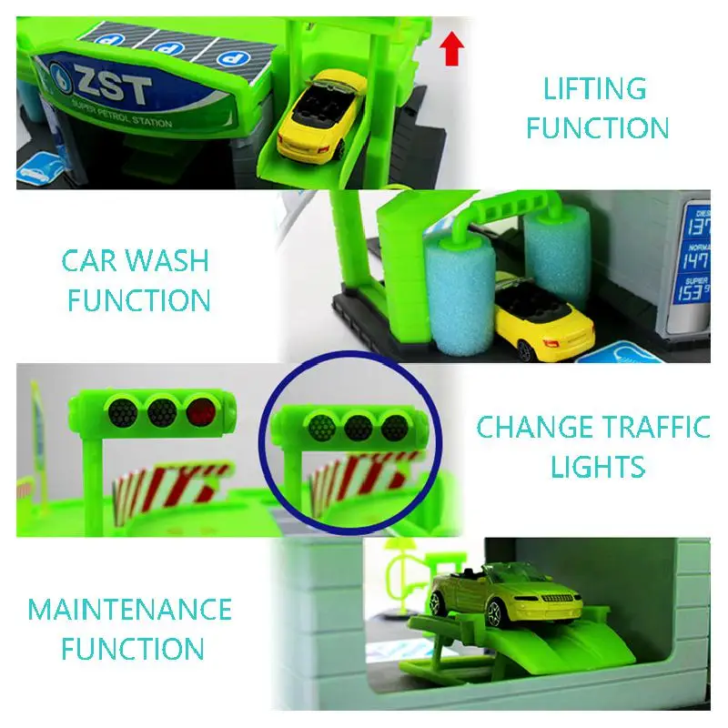 

Large Track Car Creative Diy Liftable Boy Assembled Parking Lot Gift Box Educational Toys Variety Parking Lot Series
