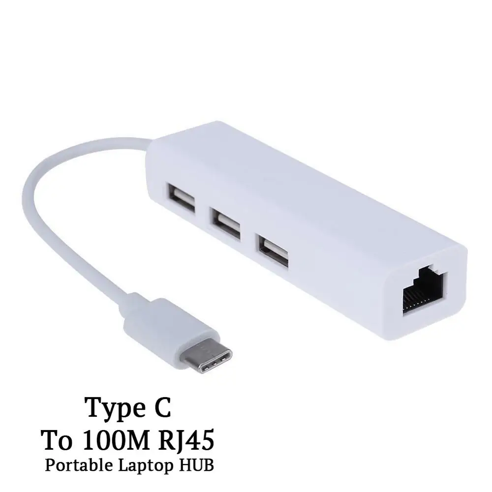 Type c To RJ45 Asunflower usb-хаб Lan адаптер 100 м Ethernet RJ45+ USB 2,0 концентратор для MacBook 12 MacBook Air Pro 13 15 ноутбук 100 м сетевой адаптер - Цвет: Type c To RJ45