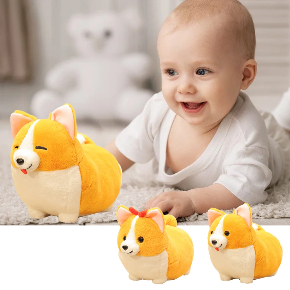 Мультфильм Животные чучела собак плюшевая игрушка корги милые коричневые желтые