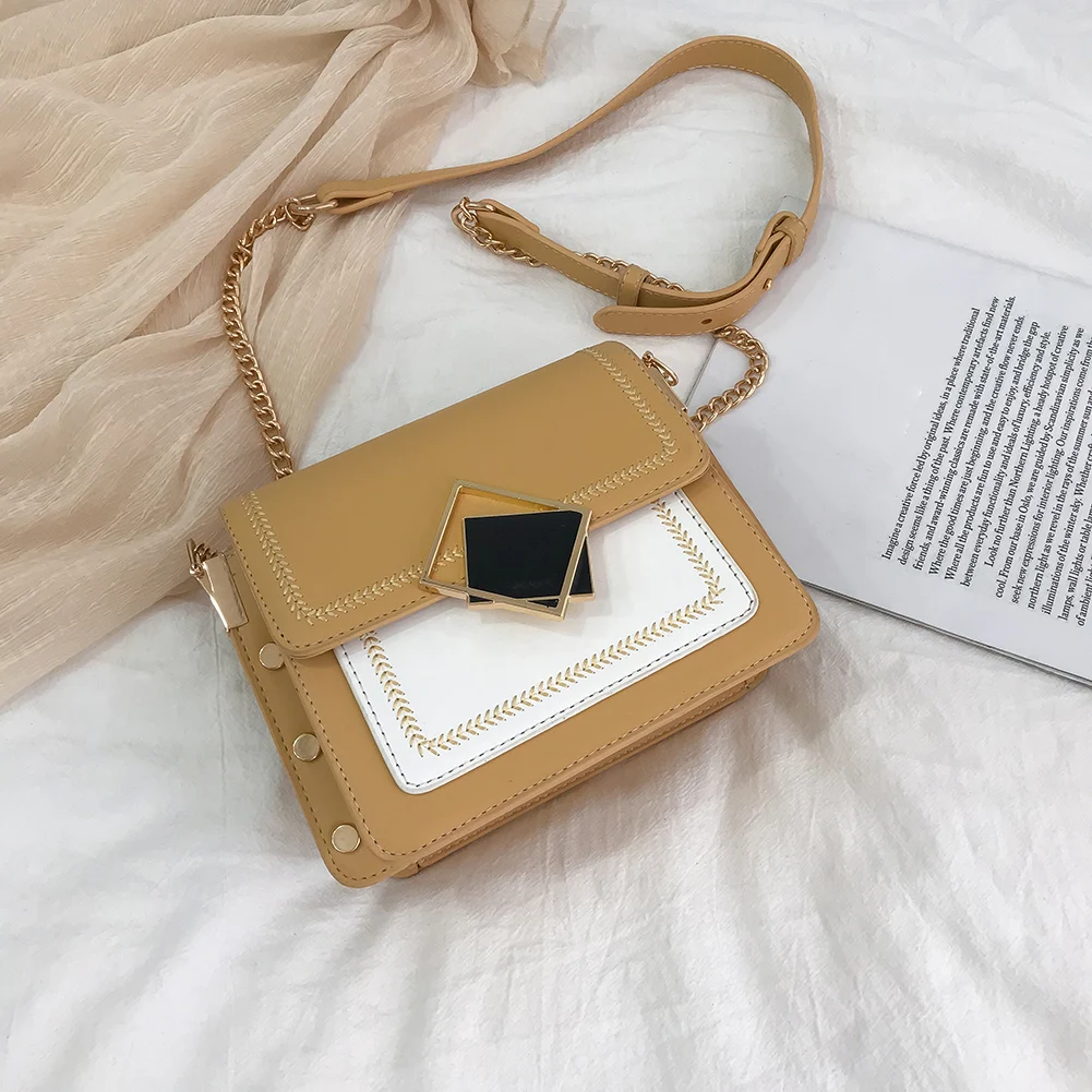 Сумка кросс боди Женская из экокожи на цепочке с клапаном|Сумки ручками| |